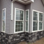 Bay Window Accent Stonework (Coal Canyon Cobblestone)