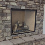 Feature Fireplace and Hearth (Field Ledgestone in Padova)